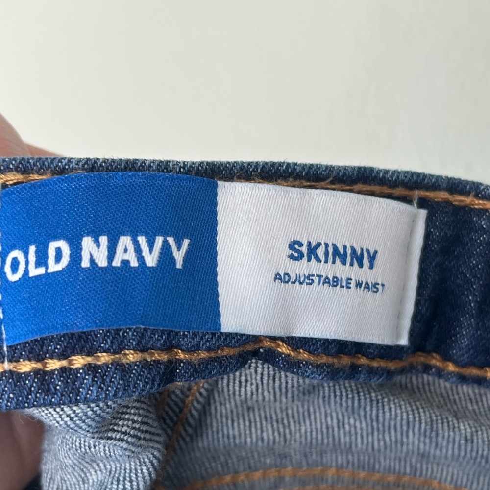 Old Navy Blue Skinny Jeans Adjustable Waist Toddler Girl Size 3T - Picture 4 of 5